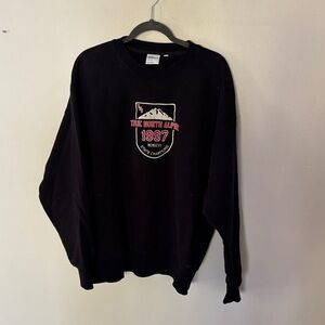 Aritzia Black Sweatshirt with Red Graphic